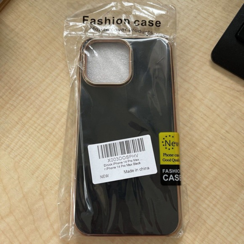Dinick iPhone 14 Pro‎ Max Case Black and Copper